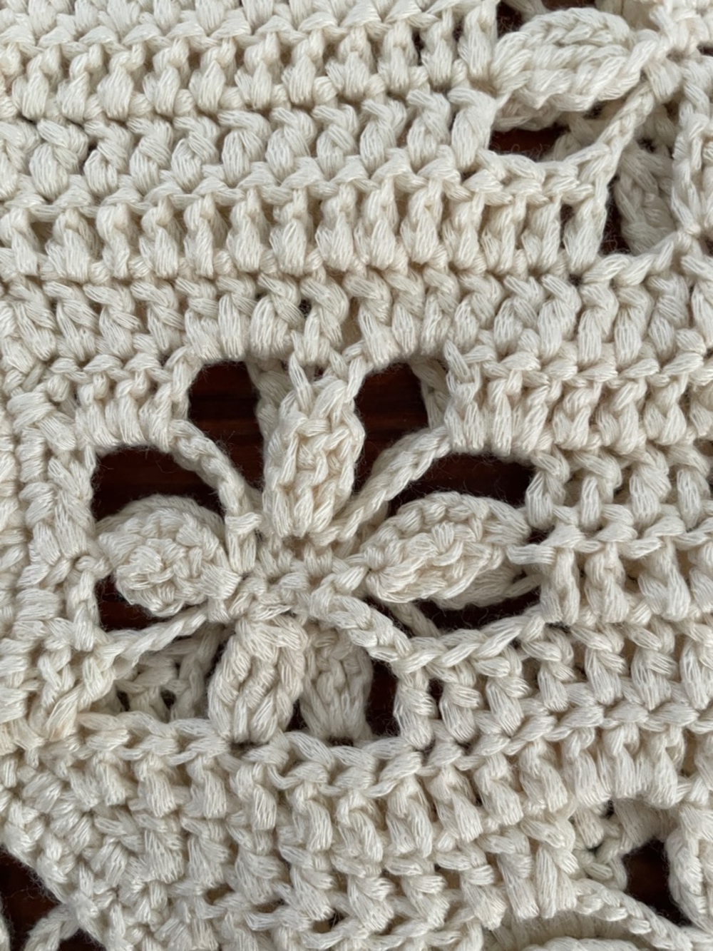 Mable Crochet Set—Top and Skirt. Floral. Cream. Small. - Picture 6 of 14